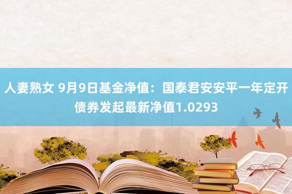 人妻熟女 9月9日基金净值：国泰君安安平一年定开债券发起最新净值1.0293