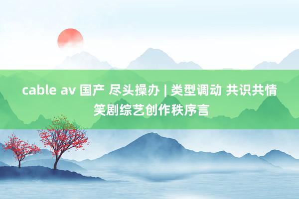 cable av 国产 尽头操办 | 类型调动 共识共情 笑剧综艺创作秩序言