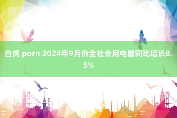 白虎 porn 2024年9月份全社会用电量同比增长8.5%