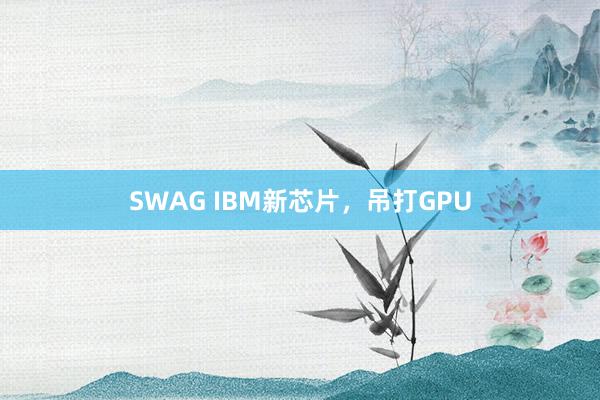 SWAG IBM新芯片，吊打GPU