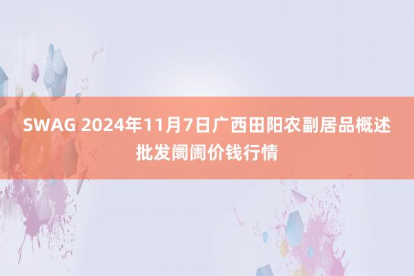 SWAG 2024年11月7日广西田阳农副居品概述批发阛阓价钱行情