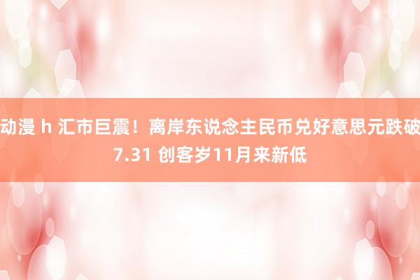 动漫 h 汇市巨震！离岸东说念主民币兑好意思元跌破7.31 创客岁11月来新低