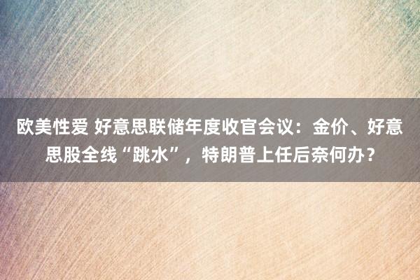 欧美性爱 好意思联储年度收官会议：金价、好意思股全线“跳水”，特朗普上任后奈何办？